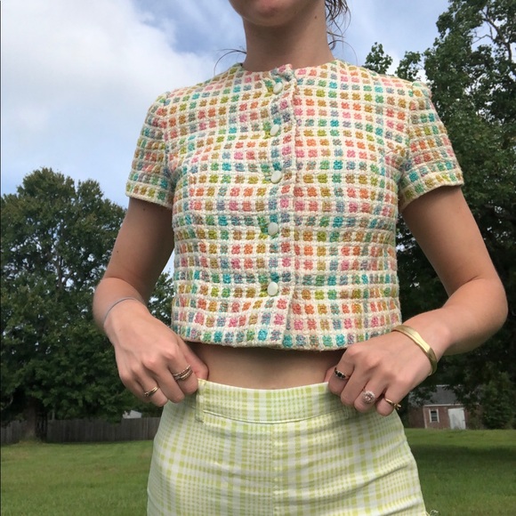 Vintage Tops - 60’s Cropped Tweed Jacket